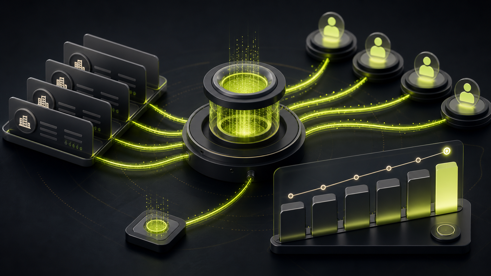 Connected B2B demand generation engine visual